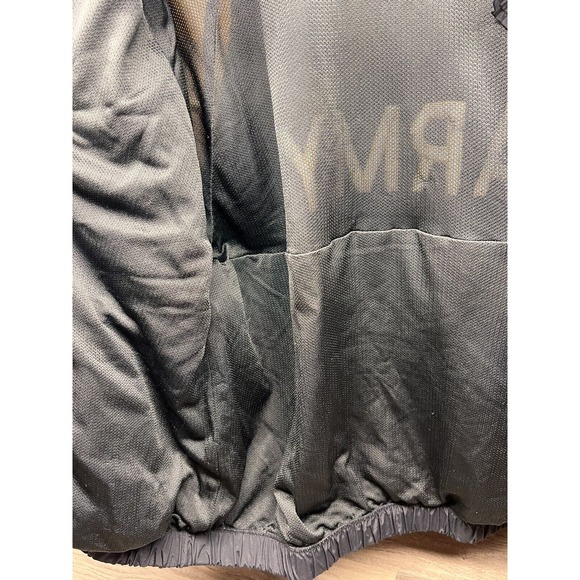 Vtg US Army Recruiting Jacket Men Large/Short Black Yellow Nylon Windbreaker - Picture 6 of 7